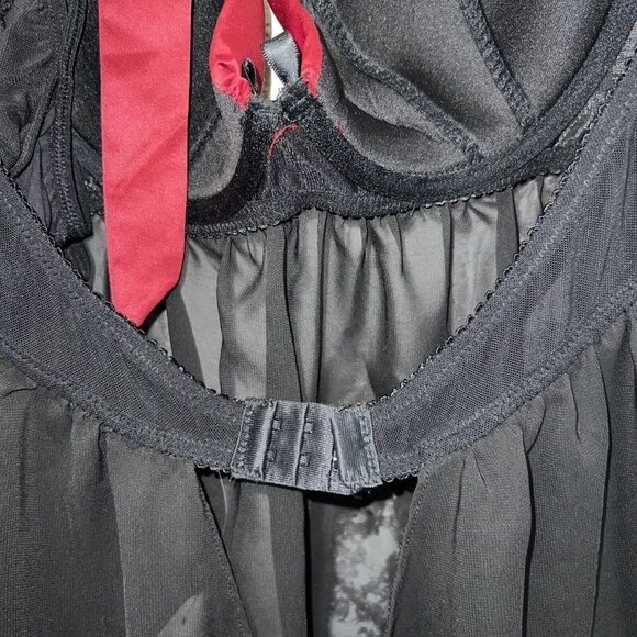 NWTS Fredericks of Hollywood Nala Babydoll Lingerie Set 2 PCS Panty XL 1D - Picture 6 of 8